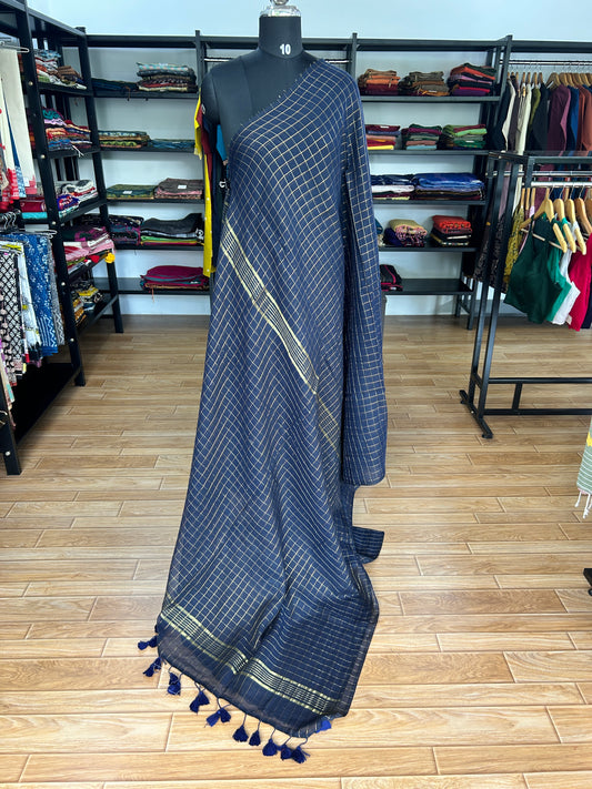 BLUE MUL SAREE