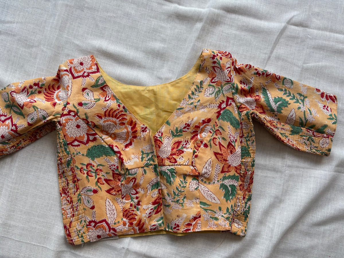 YELLOW STRECHABLE BLOUSE