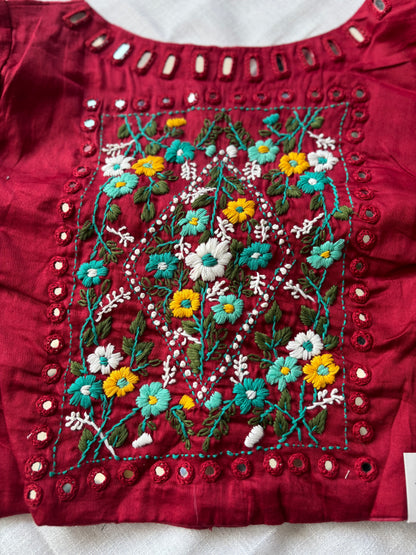 Brown Embroidered blouse