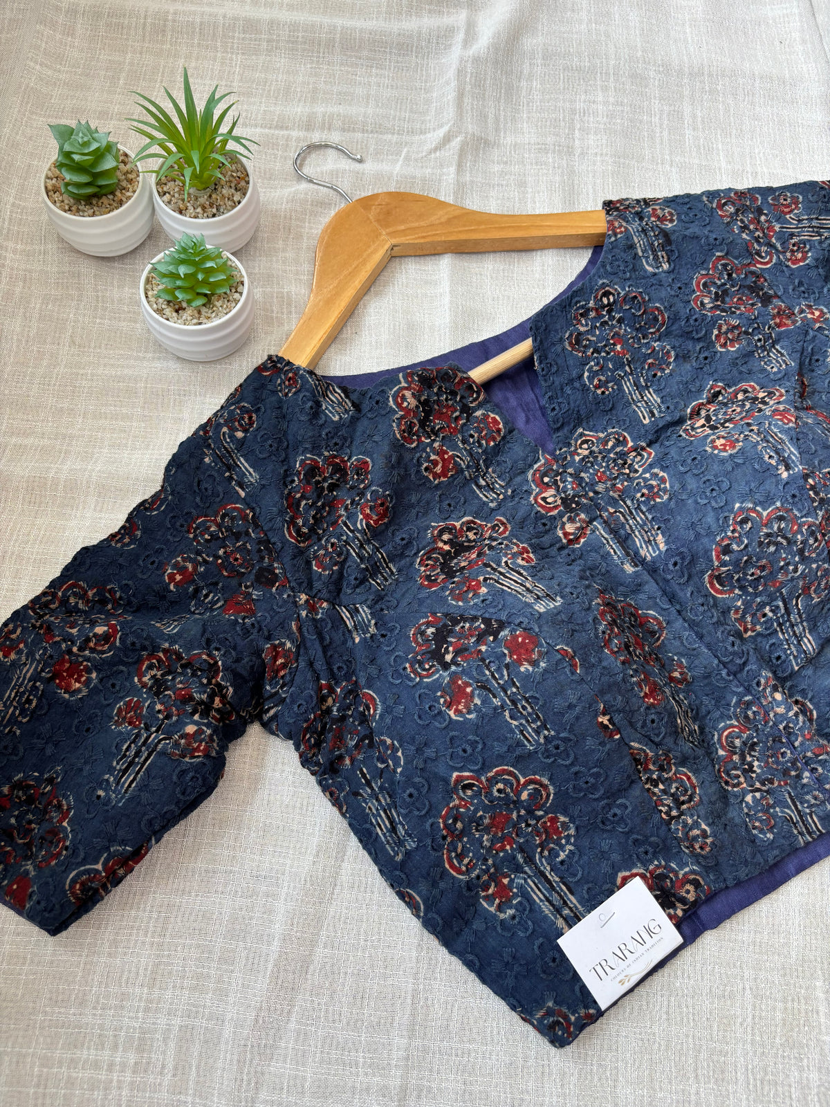 NAVY BLUE HAKOBA BLOUSE