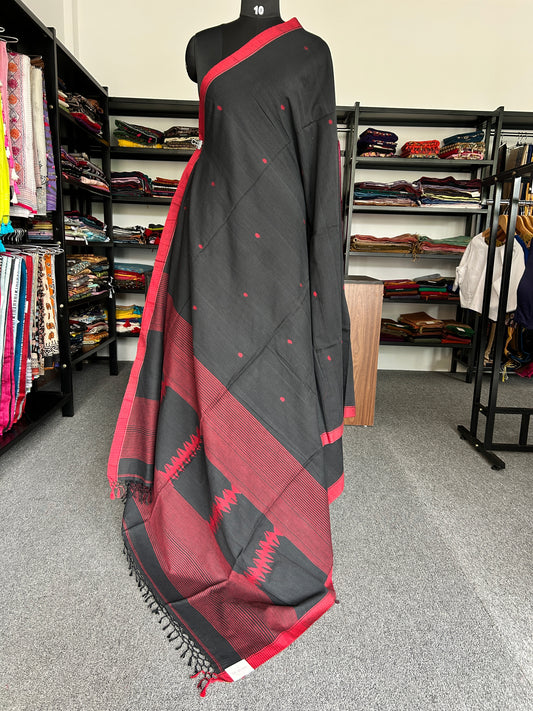 BLACK BHUJODI JAMDANI
