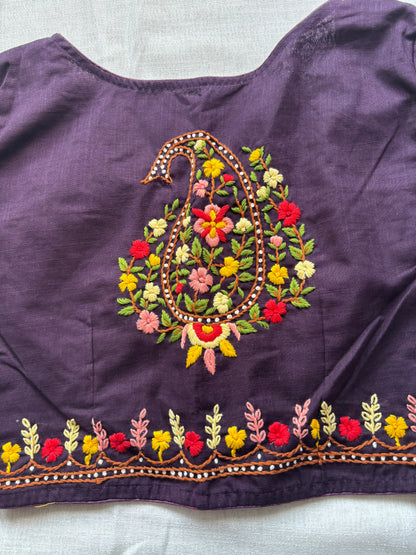 Brown Embroidered blouse