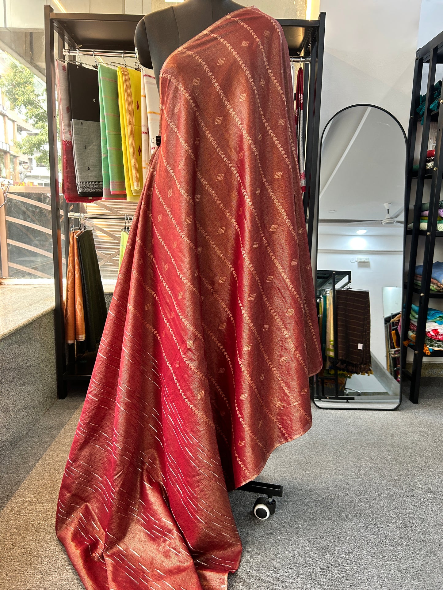 MARRON TISSUE SAREE