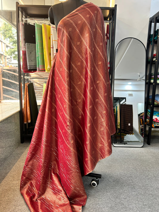 MARRON TISSUE SAREE