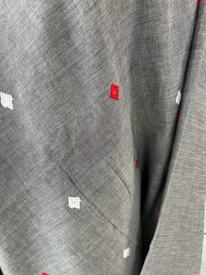 GREY MERCERISED SAREE