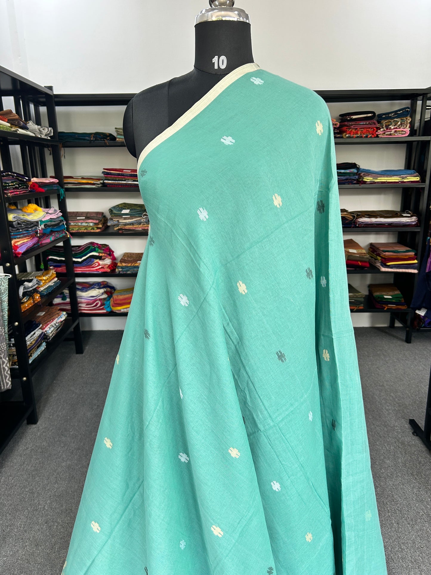 GREEN JAMDANI SAREE