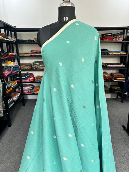 GREEN JAMDANI SAREE