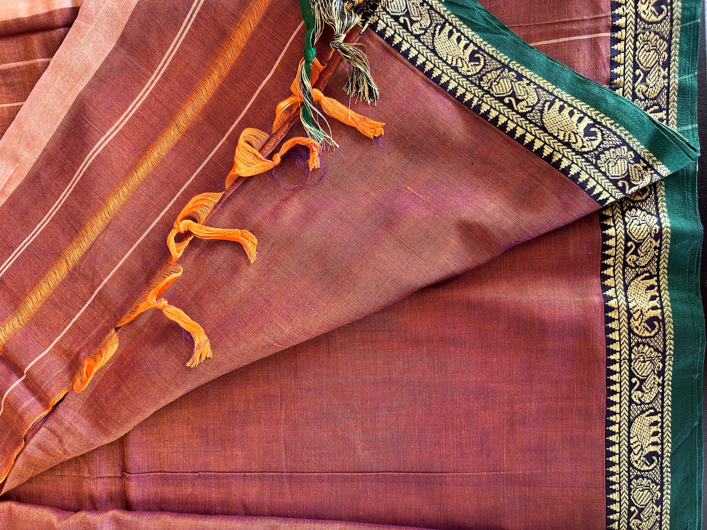 ORANGE NARAYANPET SAREE