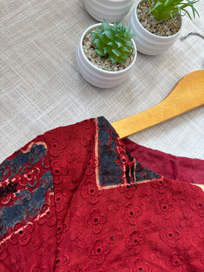 MARRON HAKOBA BLOUSE