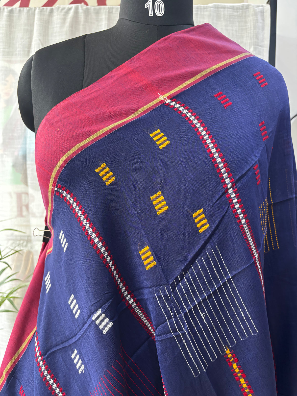 NAVY BLUE JAMDANI SAREE