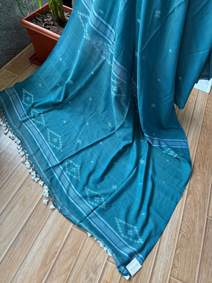 BLUE JAMDANI SAREE