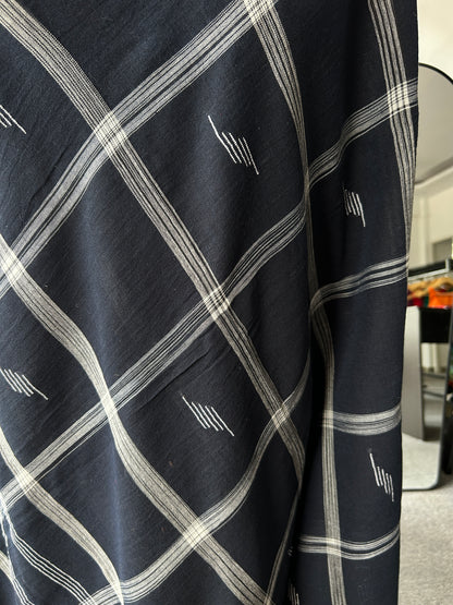 BLUE LINEN SAREE