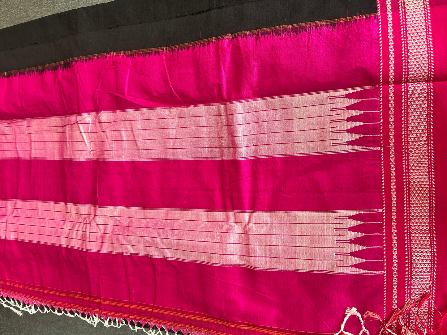 BLACK HANDLOOM ILKAL SAREE