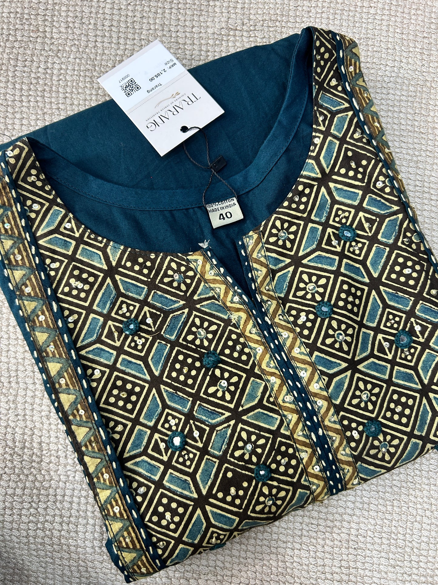 GREEN GAMTHI COTTON SUIT