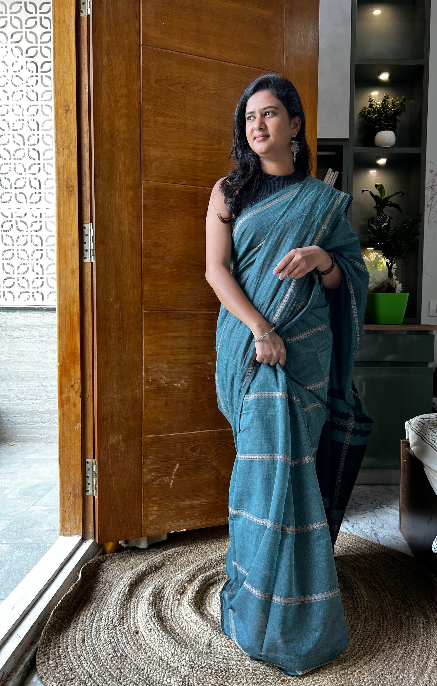 GREEN DHANIAKHALI SAREE