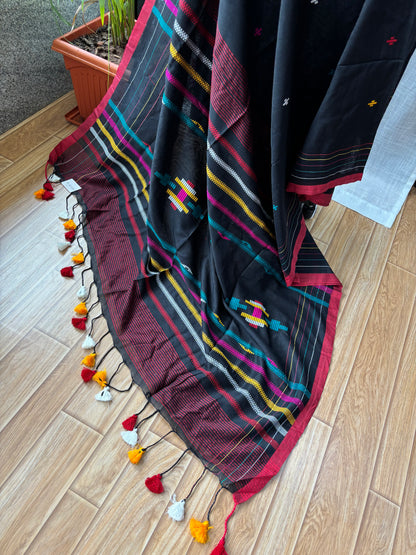 BLACK JAMDANI SAREE