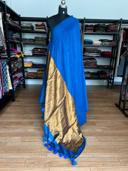 BLUE ACRYLIC SAREE