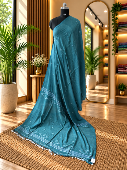 BLUE JAMDANI SAREE