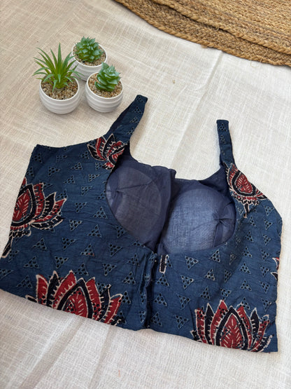 NAVY BLUE HAKOBA BLOUSE