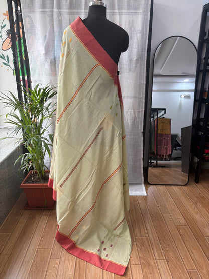 LIGHT GREEN JAMDANI SAREE