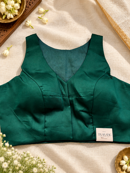 GREEN COTTON BLOUSE