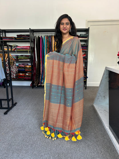GREEN JAMDANI SAREE