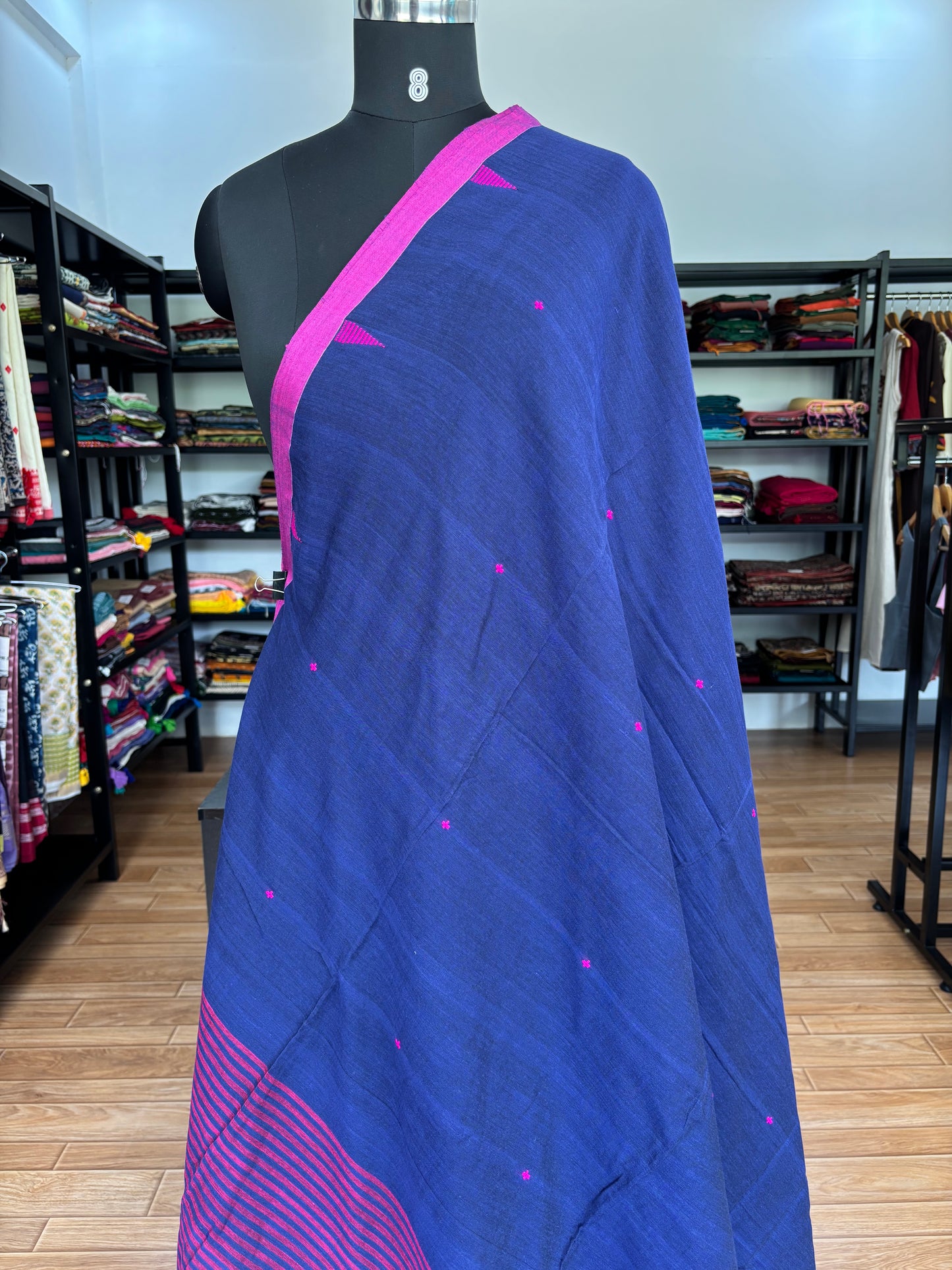 BLUE JAMDANI SAREE