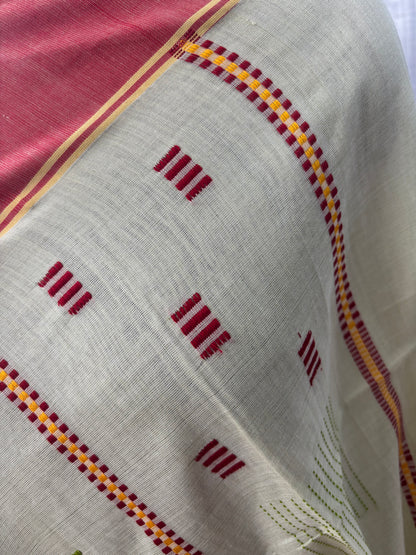 LIGHT GREEN JAMDANI SAREE
