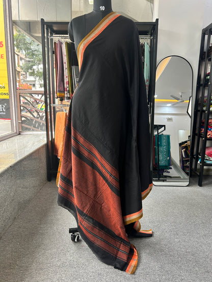 BLACK DHANIAKHALI SAREE