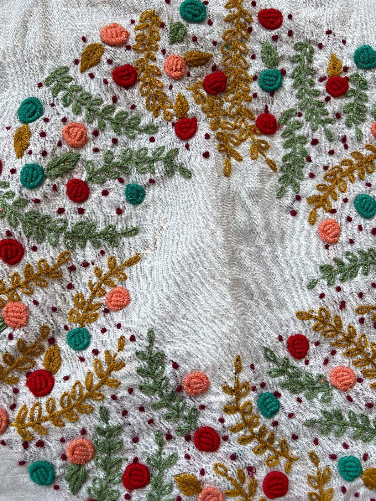 WHITE EMBROIDERED  BLOUSE