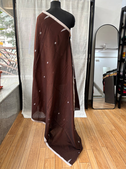 BROWN JAMDANI SAREE