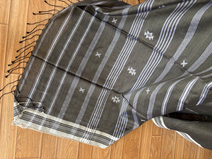GREY BHUJODI SAREE