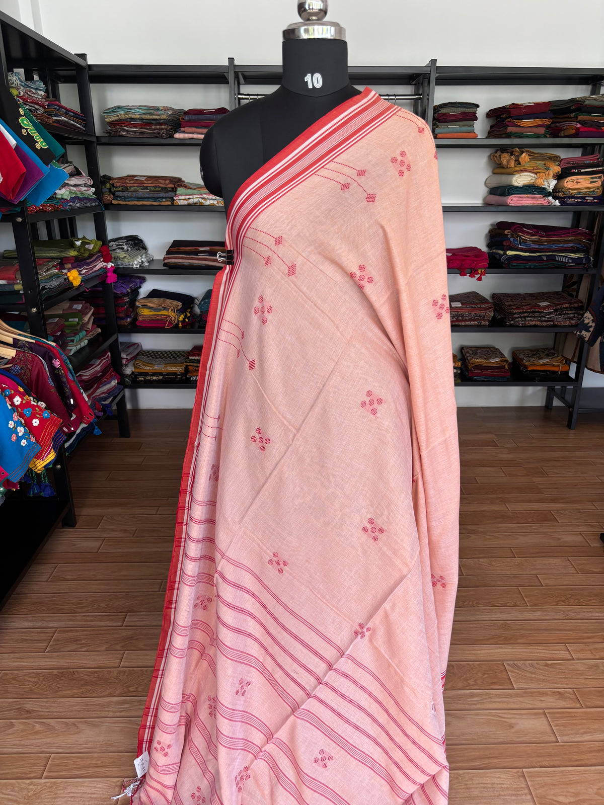RED BHUJODI SAREE