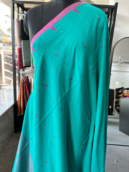GREEN JAMDANI SAREE
