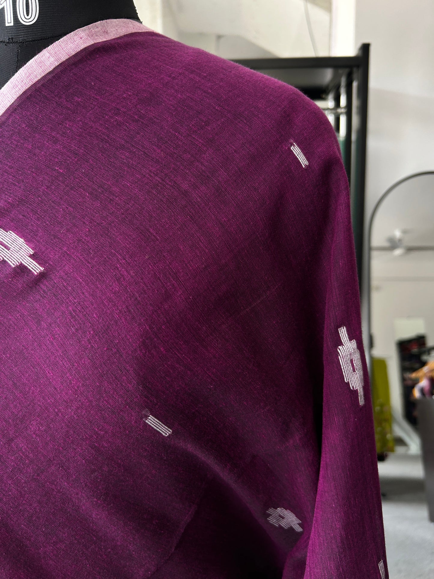 PURPLE MUL JAMDANI SAREE