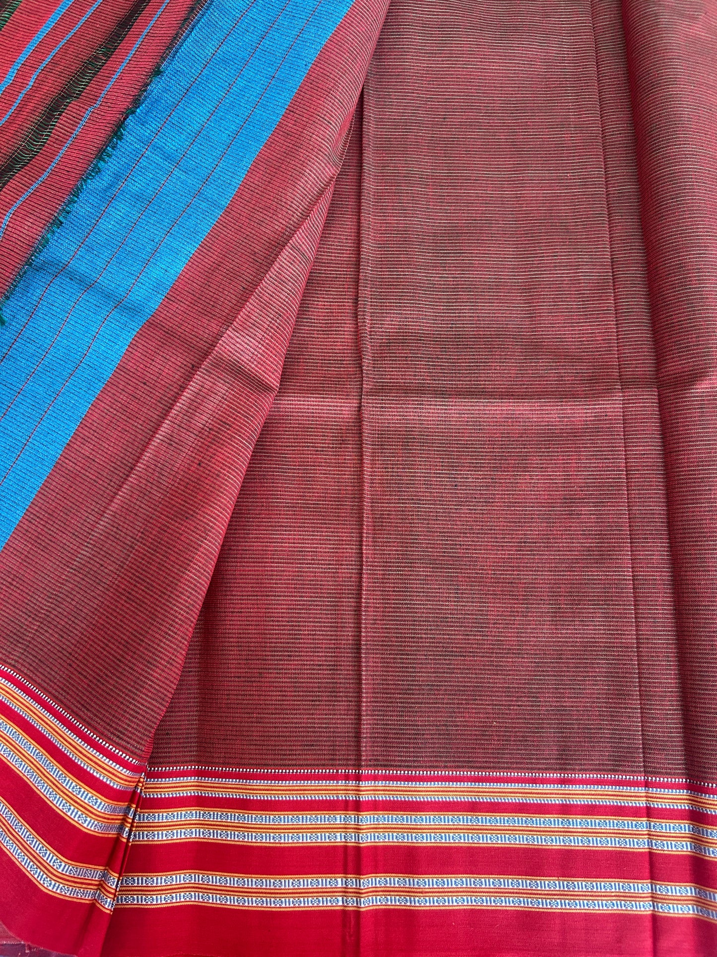 MARRON HANDLOOM ILKAL SAREE