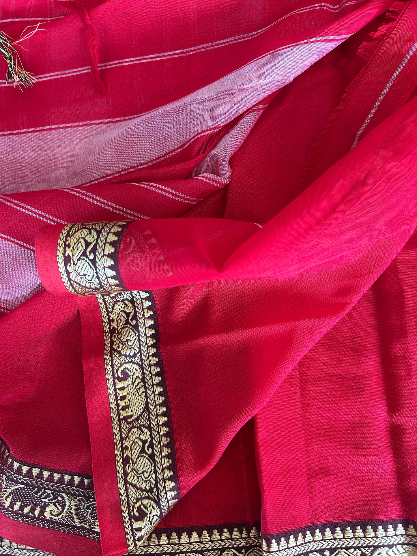 RED NARAYANPET SAREE