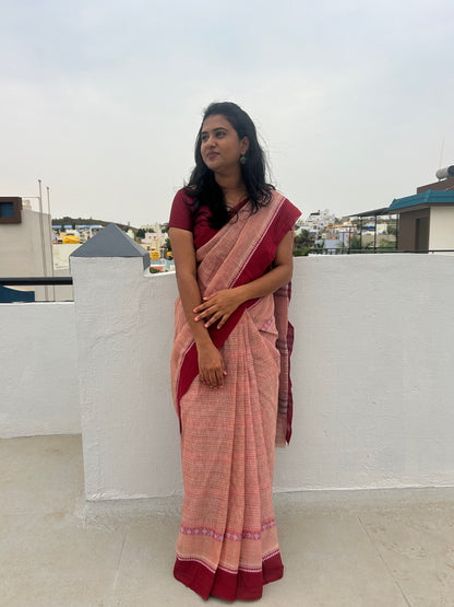 BROWN NARAYANPET SAREE