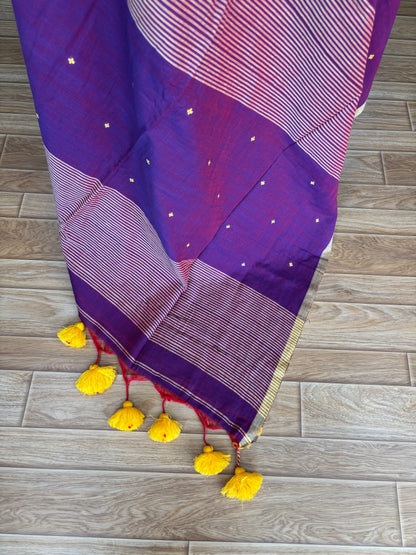 PURPLE JAMDANI SAREE
