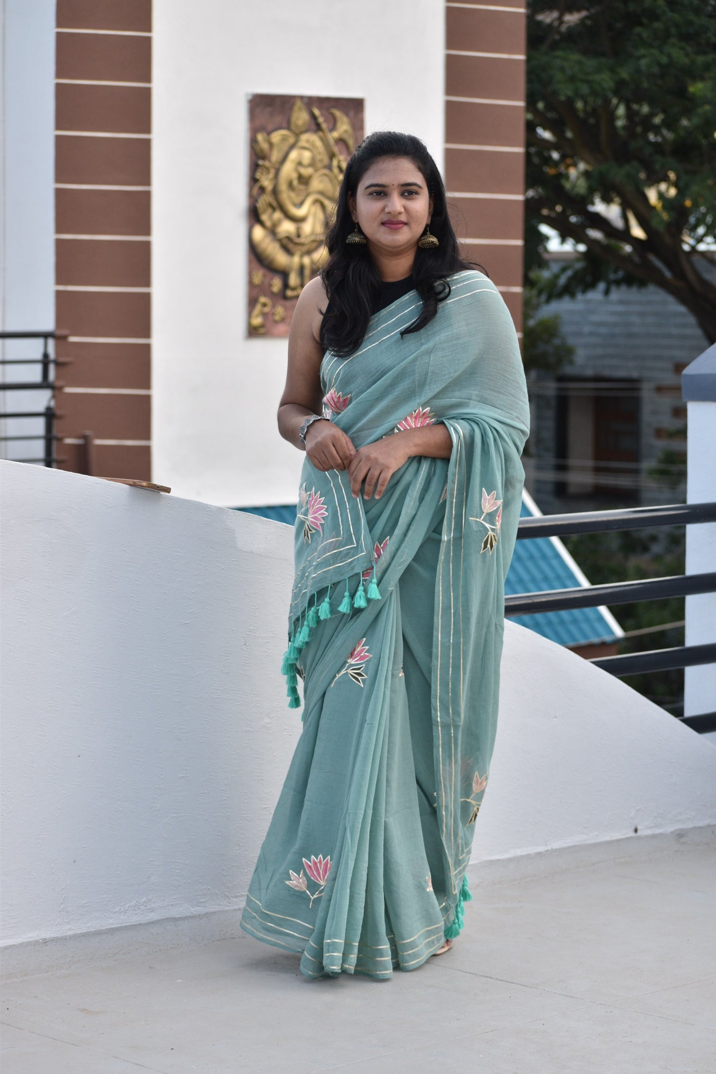 GREEN MUL SAREE