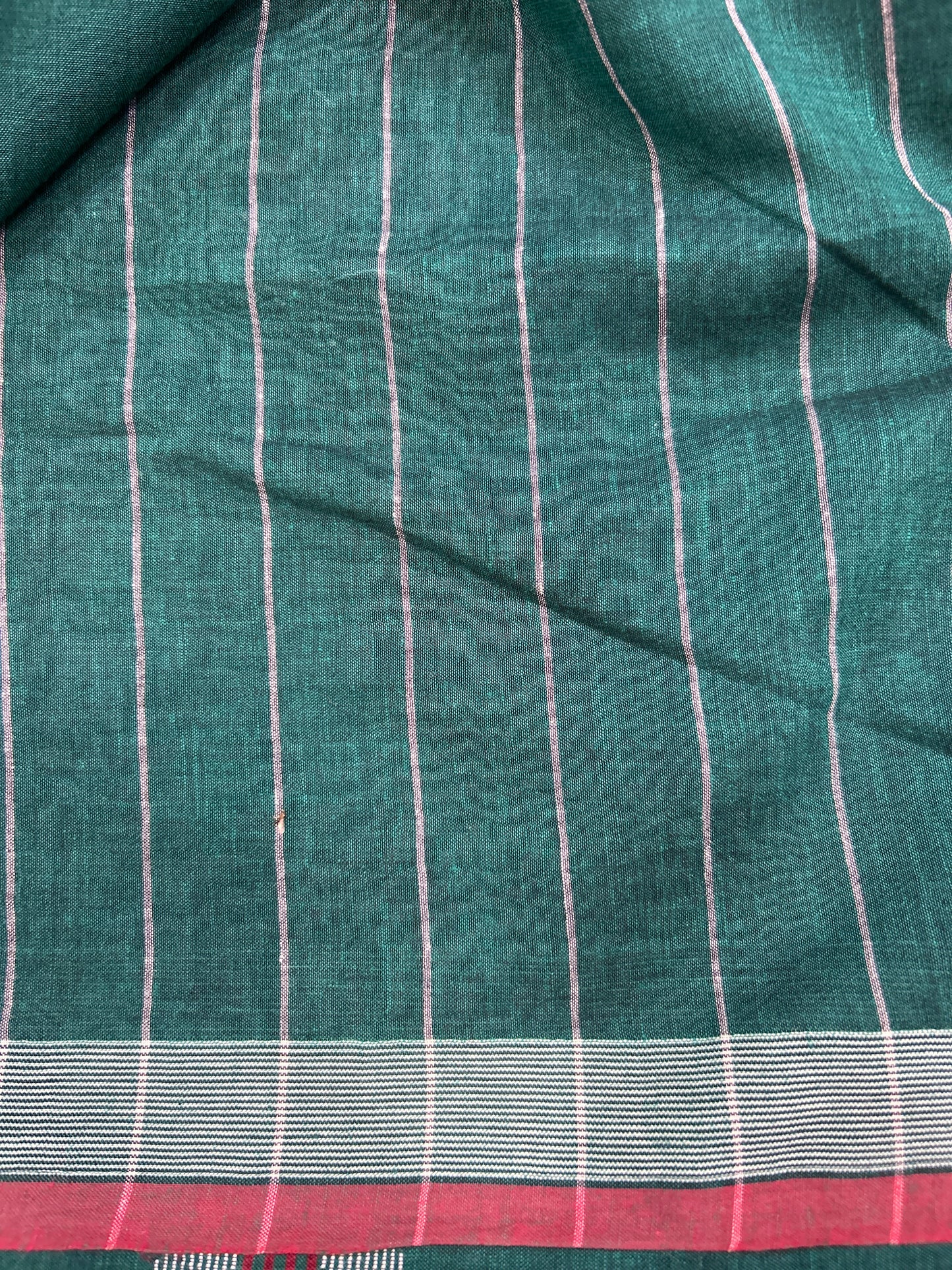 GREEN KHADI JAMDANI SAREE