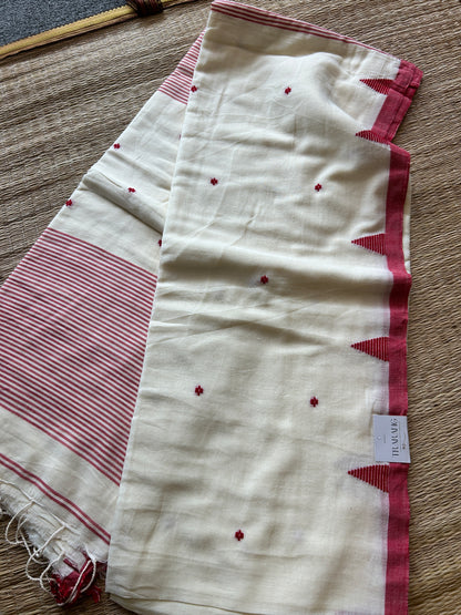 WHITE MUL JAMDANI SAREE