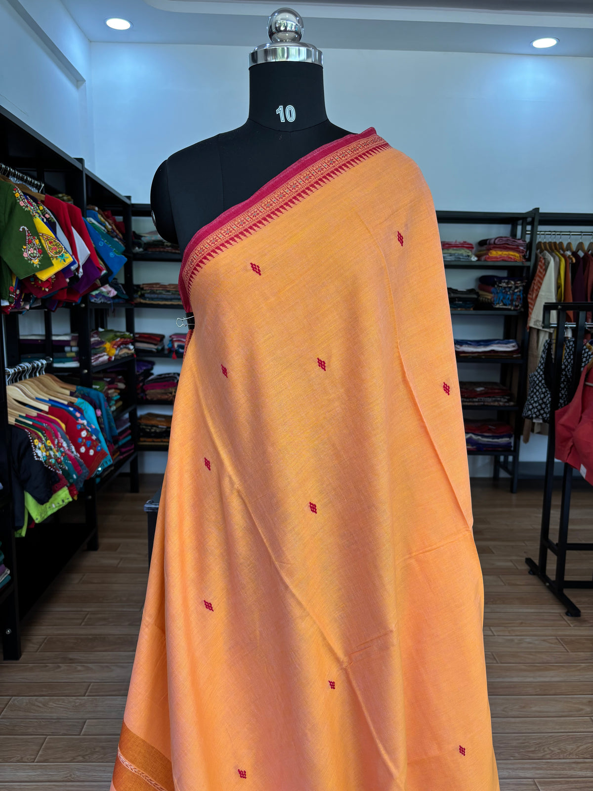 ORANGE DHANIAKHALI SAREE