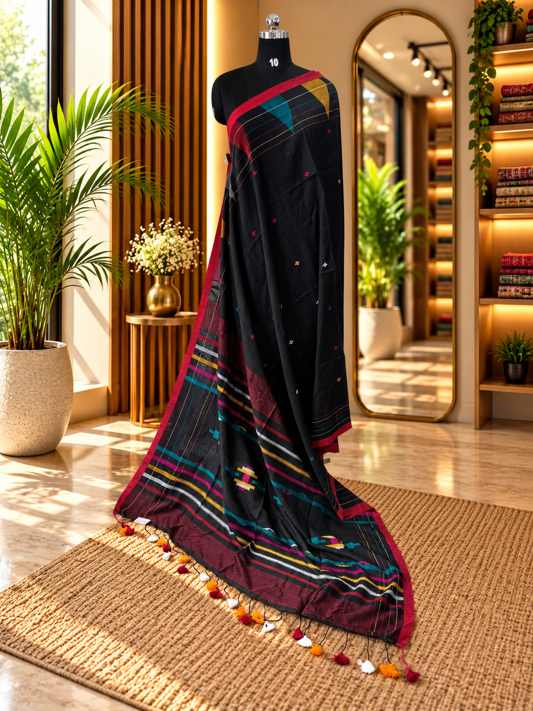 BLACK JAMDANI SAREE