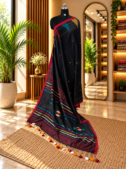 BLACK JAMDANI SAREE