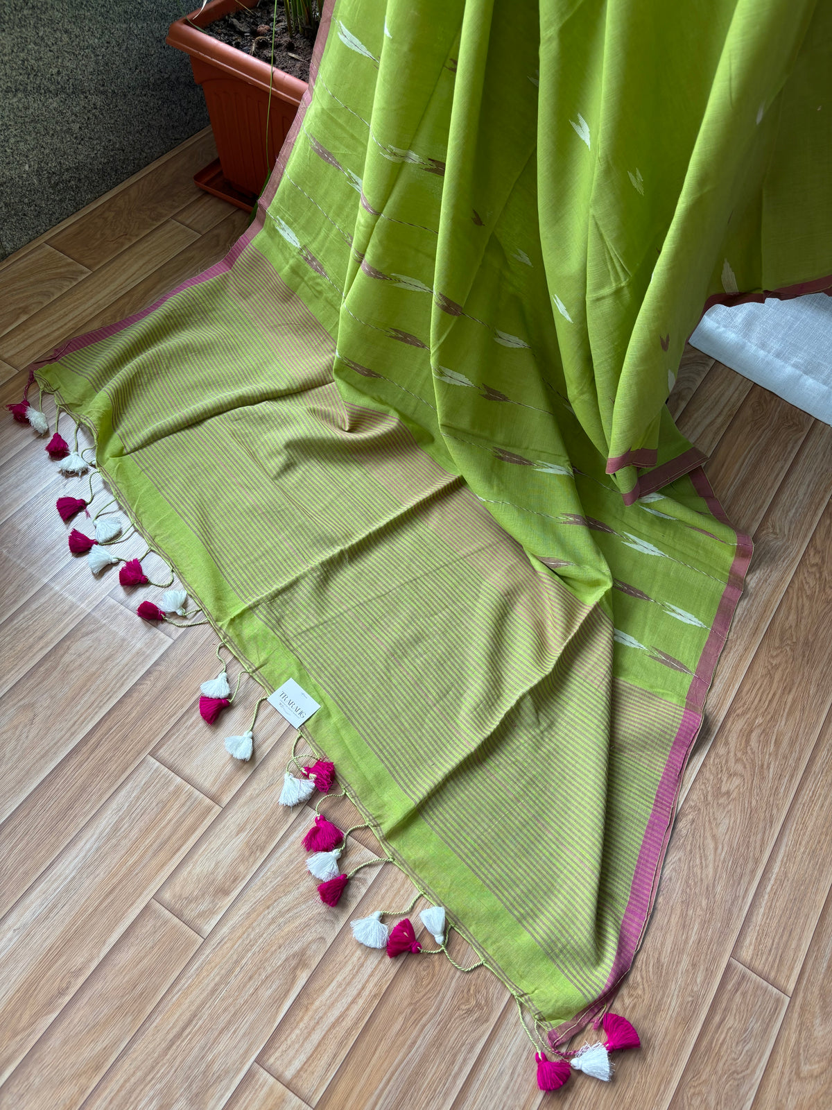 LIGHT GREEN JAMDANI SAREE
