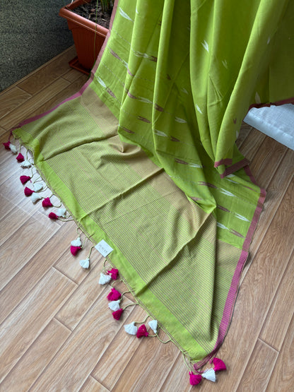 LIGHT GREEN JAMDANI SAREE