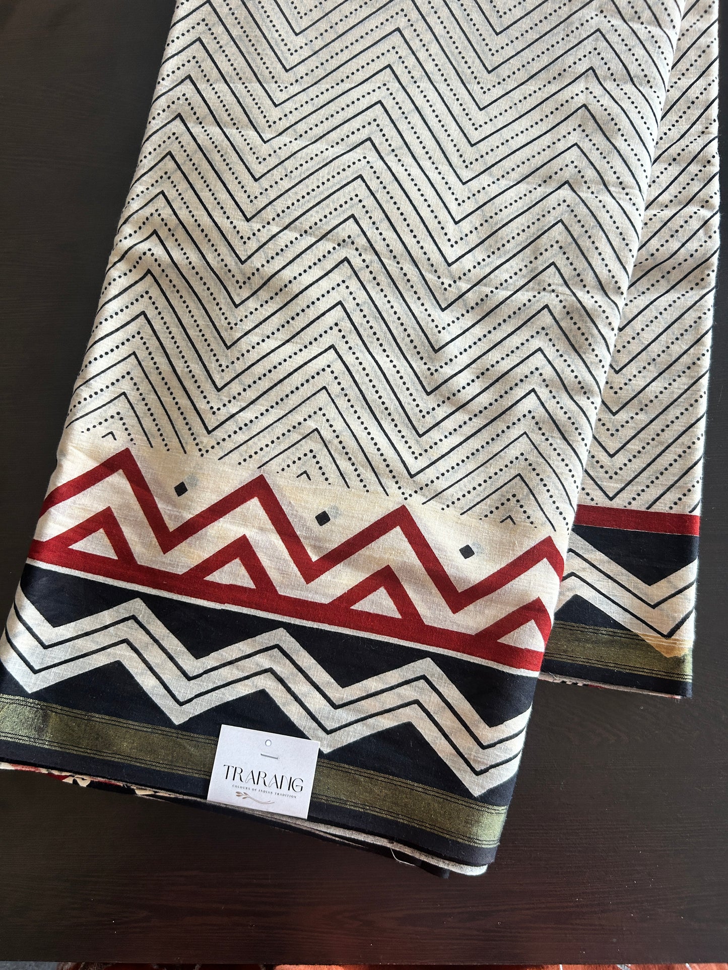 White chanderi mul cotton