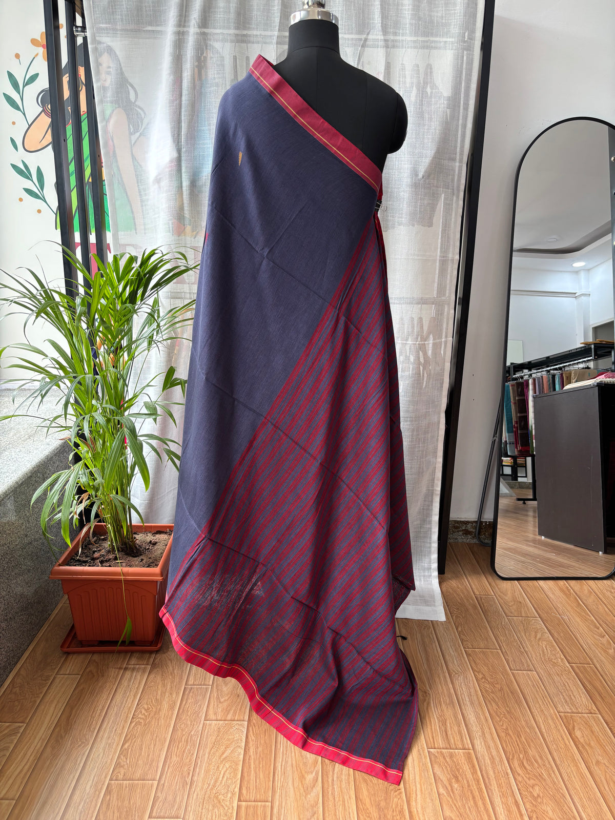 DARK BLUE JAMDANI SAREE