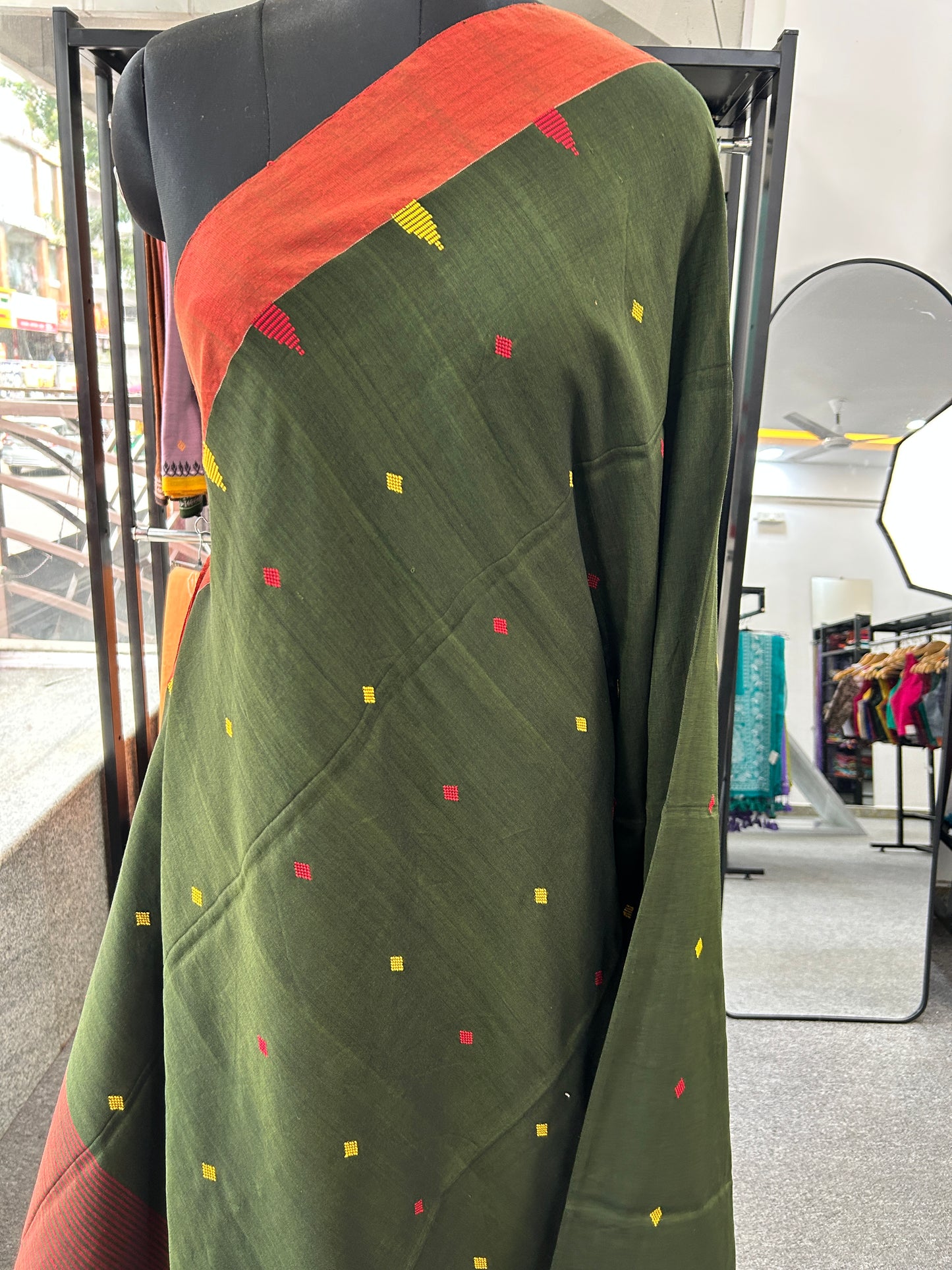 GREEN JAMDANI SAREE